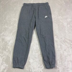 Nike Men’s Size Large Fleece Joggers Gray Y2K Streetwear Sweatpants